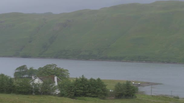 Vista Panorámica Isla Skye Loch Harport Escocia — Vídeo de stock