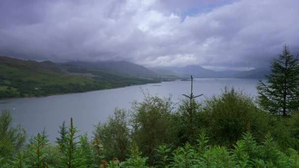 Stromeferry Viewpoint Loch Carron Scotland 免版税图库视频片段