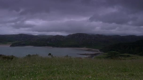 Beautiful View Loch Ewe Poolewe Scotland — Stock video