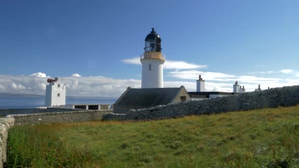 Kuzey Skoçya Daki John Groats Deniz Feneri — Stok video