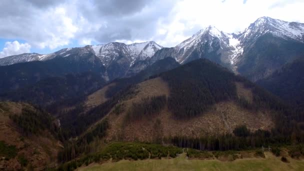 Aerial High Tatra Mountain Range Slovakia — ストック動画