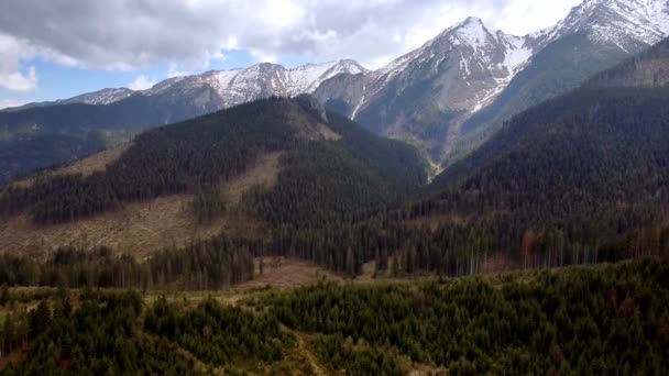 Aerial High Tatra Mountain Range Slovakia — Wideo stockowe