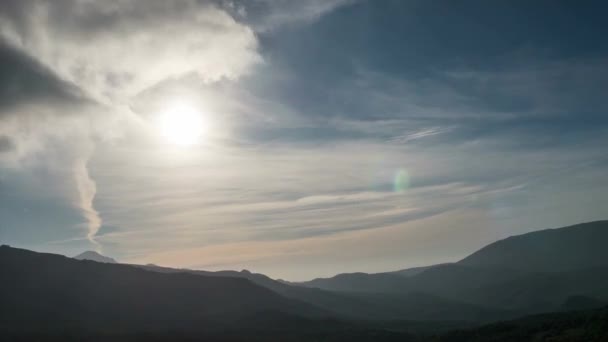 Szenischer Zeitraffer Der Andalusischen Berge Spanien Hintergrund Des Naturkonzepts — Stockvideo