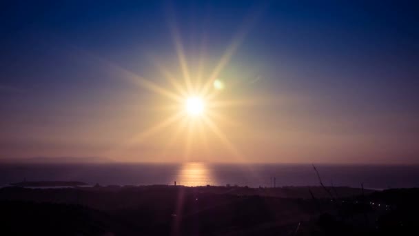 Захід Сонця Над Таріфа Іспанія — стокове відео