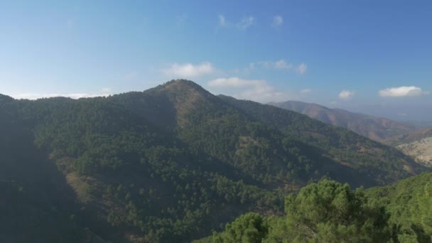 Aéreo Voo Sobre Sierra Las Nieves Andaluzia Espanha — Vídeo de Stock