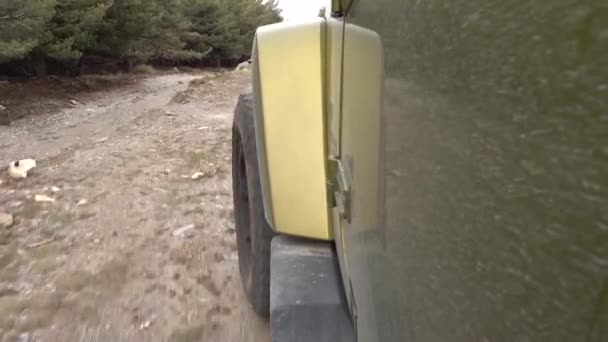 Εκτός Δρόμου Ένα Jeep Wrangler Ανδαλουσία Ισπανία — Αρχείο Βίντεο