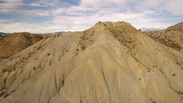 Luchtfoto Woestijn Sierra Alhamila Spanje — Stockvideo