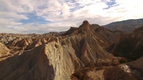 Çöldeki Hava Manzarası Sierra Alhamila Spanya — Stok video