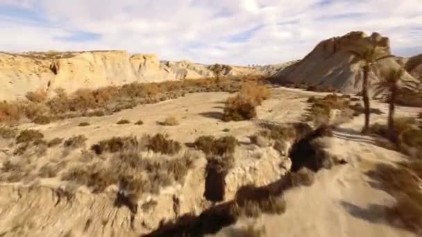 西班牙Sierra Alhamila沙漠中的空中景观 — 图库视频影像
