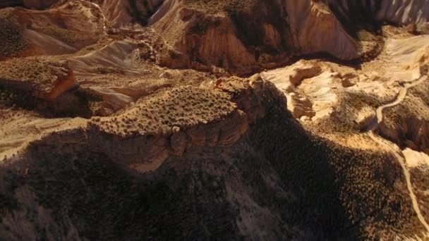 Luftaufnahme Der Wüste Sierra Alhamila Spanien — Stockvideo