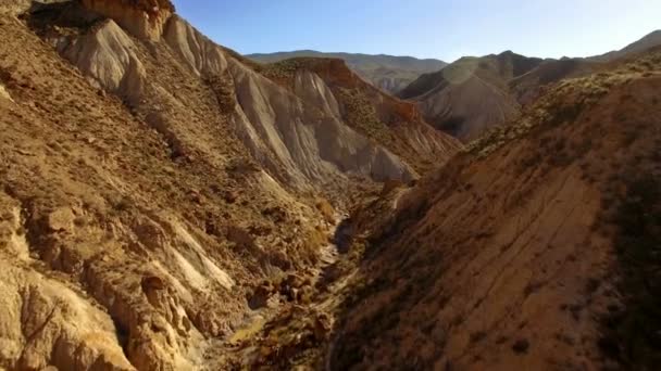 Вид Повітря Пустелі Сьєрра Аламіла Іспанія — стокове відео