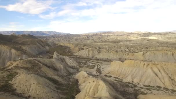 Aerial View Desert Sierra Alhamila Spain — Stock Video