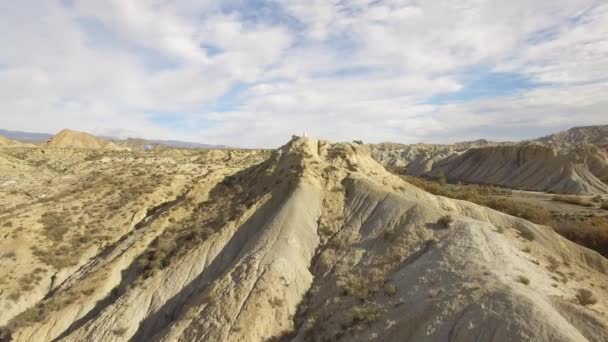 Aerial View Desert Sierra Alhamila Spain — Stock Video