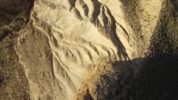 Αεροφωτογραφία Στην Έρημο Sierra Alhamila Ισπανία — Αρχείο Βίντεο