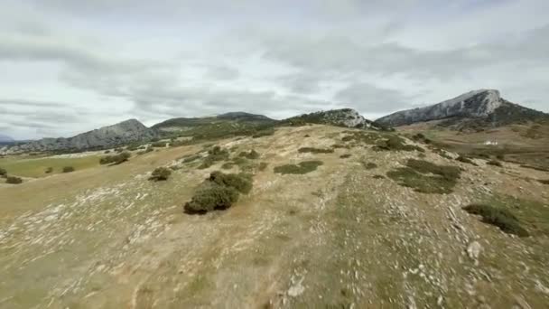 Hermosa Vista Del Paisaje Natural Vista Aérea Sierra Las Nieves — Vídeos de Stock
