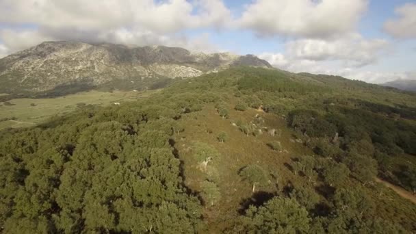 Flyg Flyg Nära Berg Och Längs Bergskedjor Andalusien Spanien — Stockvideo