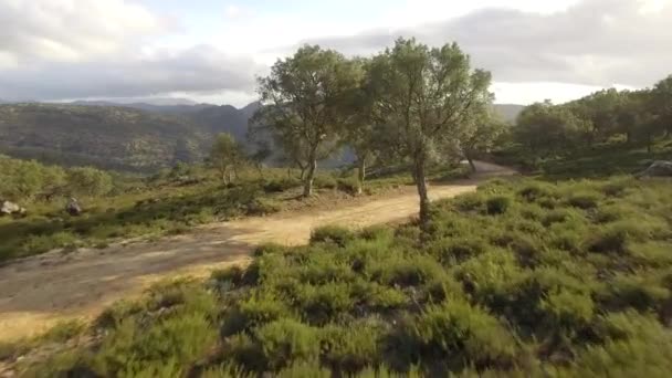 Vol Proximité Des Montagnes Long Des Chaînes Montagnes Andalousie Espagne — Video