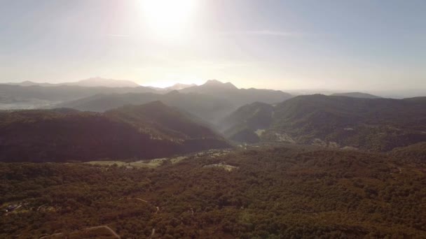 Aérea Vuelo Cerca Montañas Largo Cadenas Montañosas Andalucía España Versión — Vídeos de Stock