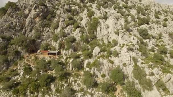 Aérea Vuelo Cerca Montañas Largo Cadenas Montañosas Andalucía España — Vídeos de Stock