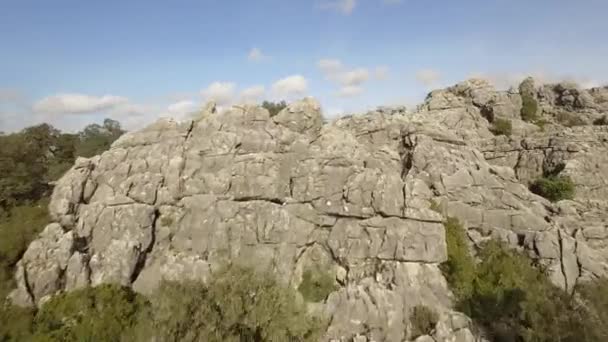 Luftaufnahme Flug Entlang Einer Bergkette Naturpark Sierra Grazalema Andalusien Spanien — Stockvideo