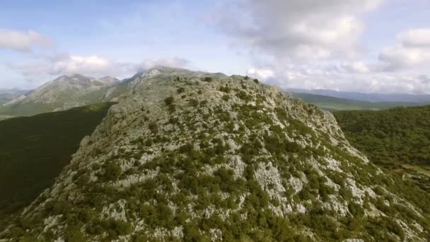 Aerial Flight Mountain Range Sierra Grazalema Natural Park Andalúzia Spanyolország — Stock videók