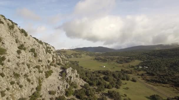 Vol Dessus Village Andalou Entouré Montagnes Massives Espagne — Video
