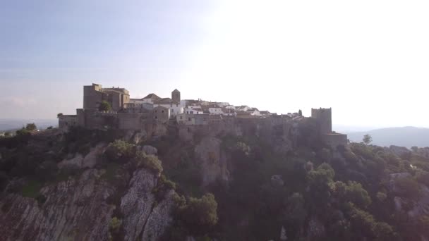 Güzel Castillo Castellar Boyunca Uçmak Endülüs Spanya — Stok video
