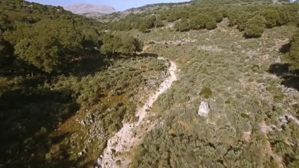 Полет Вдоль Русла Реки Андалусии Испания — стоковое видео