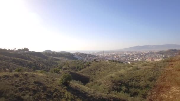 Aerial Cityscape Malaga Andalusia Spain Native Material — 图库视频影像