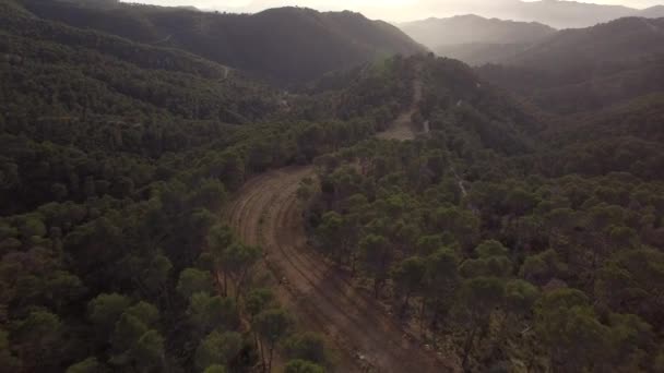 Luftaufnahme Des Schönen Waldes Monte Malaga — Stockvideo