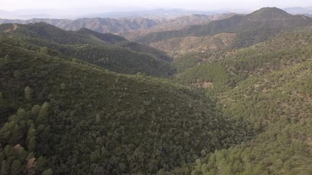 Βουνά Στη Μάλαγα Ανδαλουσία Ισπανία Όμορφο Τοπίο — Αρχείο Βίντεο