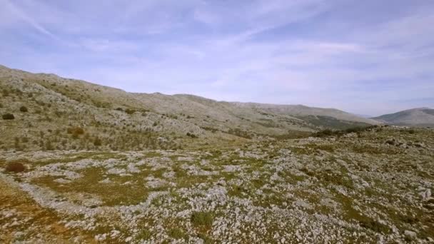 Beautiful Mountain Landscape Stony Fields Andalusia — 비디오