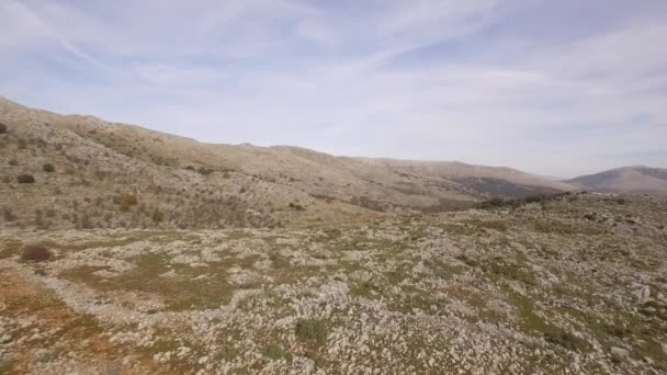 Beautiful Mountain Landscape Stony Fields Andalusia — Vídeo de stock