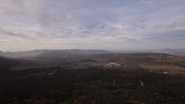 Aerial Flight Sierra Las Nieves Andalusia Spain — 图库视频影像