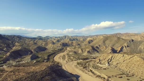 Hava Kuru Nehir Yatağı Desierto Tabernas — Stok video