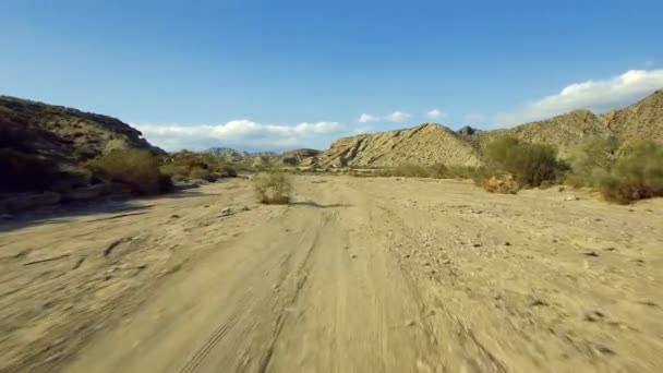 Desierto Tabernas Riverbed Sec Aérien — Video