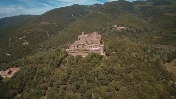 Vue Aérienne Dessus Castell Requesens Espagne — Video