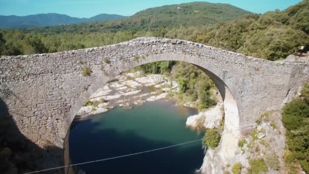 Pont Médiéval Llierca Pyrénées Espagne — Video