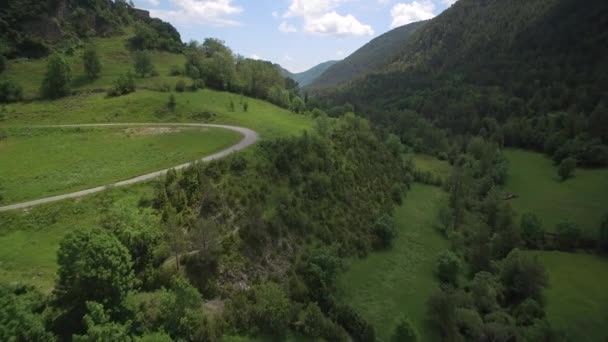 Vackra Mountain Village Esps Pyrenéerna Spanien — Stockvideo