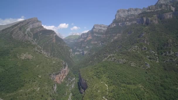 Gorge Las Abetosas Pirinéus Espanha — Vídeo de Stock