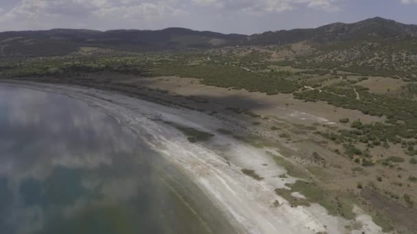 Beautiful Aerial Salda Lake Turkey — Stockvideo