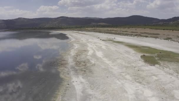 Beautiful Aerial Salda Lake Turkey — Αρχείο Βίντεο