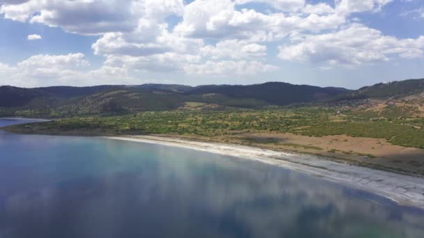 Luftaufnahme Des Schönen Salda Sees Türkei — Stockvideo
