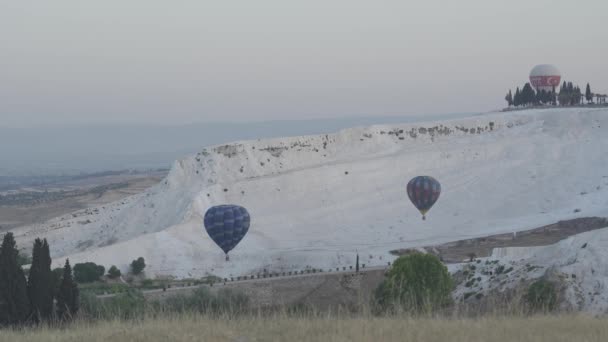 Wschodzące Balony Pamukkale Turcja — Wideo stockowe