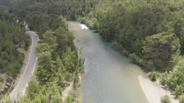 土耳其Koepruecay河上的快艇 — 图库视频影像