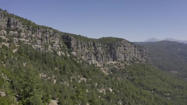 土耳其Koepruelue峡谷山脉的空中景观 — 图库视频影像