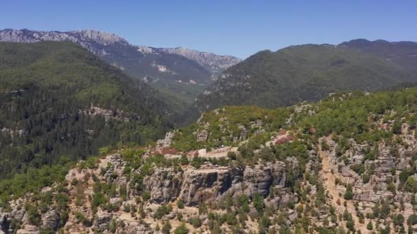 Αεροφωτογραφία Στα Βουνά Στο Φαράγγι Koepruelue Τουρκία — Αρχείο Βίντεο