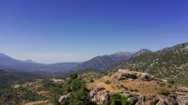 Wunderschöne Luftaufnahme Bergige Cukurca Aera Türkei — Stockvideo