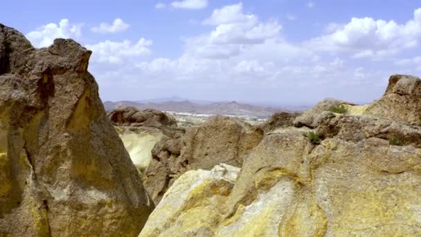 Widok Lotu Ptaka Formacje Skalne Cappadocia Turcja — Wideo stockowe