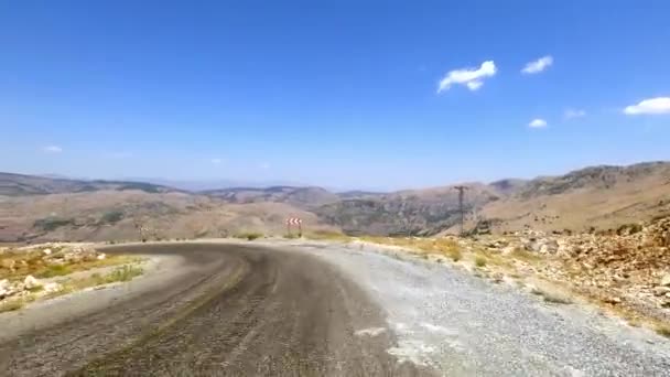 Conducir Través Paisajes Turcos Montañosos — Vídeo de stock